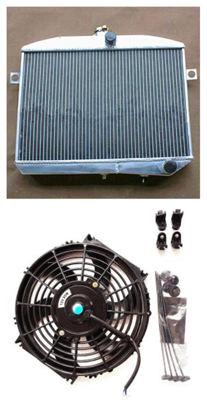 Aluminum radiator& fan Fit 1959-1973 Volvo Amazon P1800 B18 engine GT M/T 1959 1960 1961 1962 1963 1964 1965 1966 1967 1968 1969 1970 1971 1972 1973