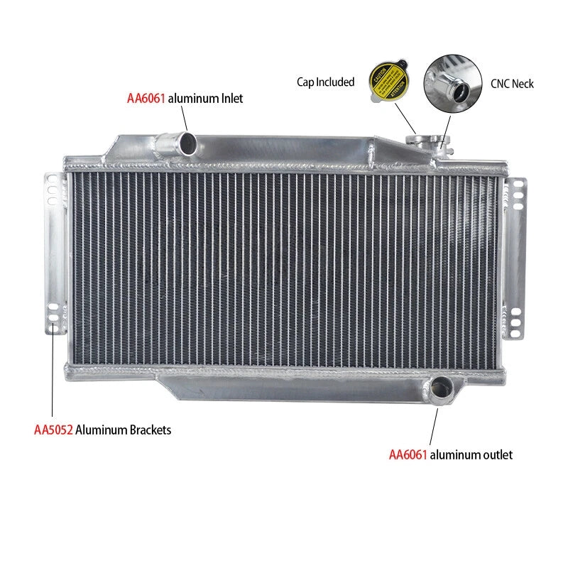 Aluminum Radiator For Triumph Spitfire MARK 3/4 1500 MKIII/IV manual 1964-1978 1.3/1.5L