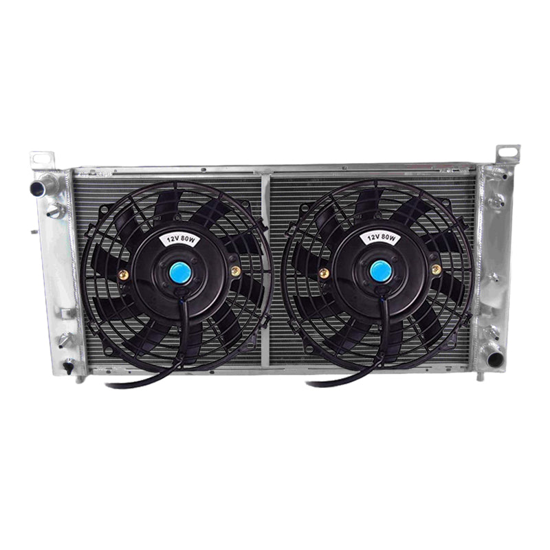 Aluminum radiator & FAN for Chevrolet Chevy Avalanche Cheyenne Silverado Sonora Suburban Tahoe 1500 2500 3500 V6/V8 4.8/5.3/6.0/6.2L