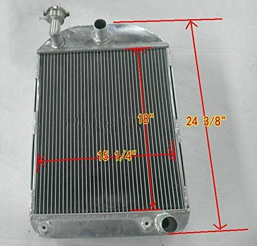 GPI 3 Row Aluminum Radiator for 1932-1937 FORD MODEL Y/MODEL-Y AT/MT 1932 1933 1934 1935 1936 1937
