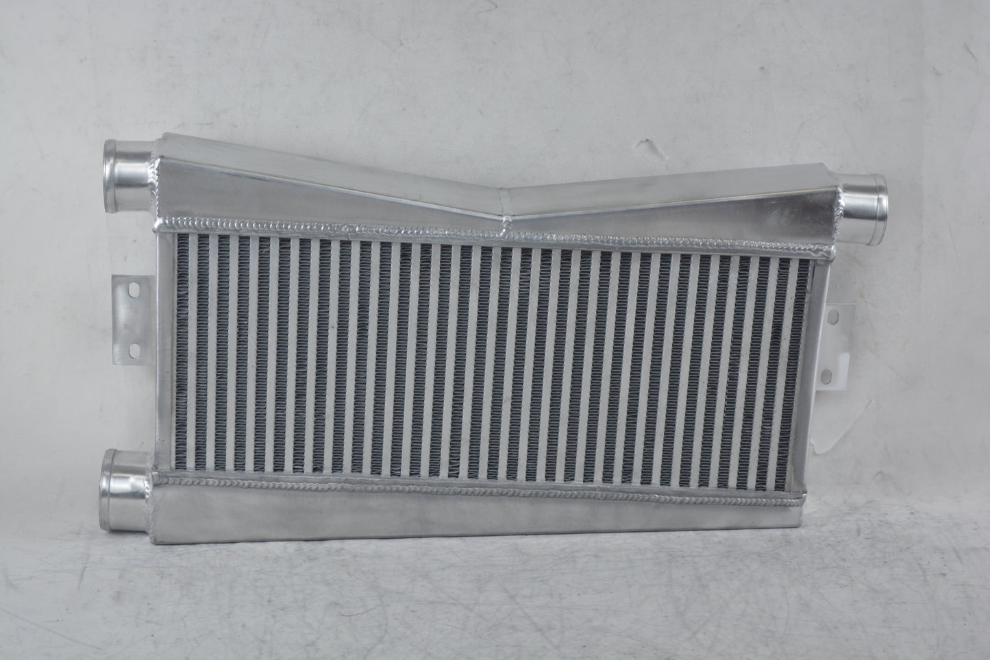 24"x9" core Aluminum Universal Twin Turbo Intercooler Custom 2 In/1 Out Silver