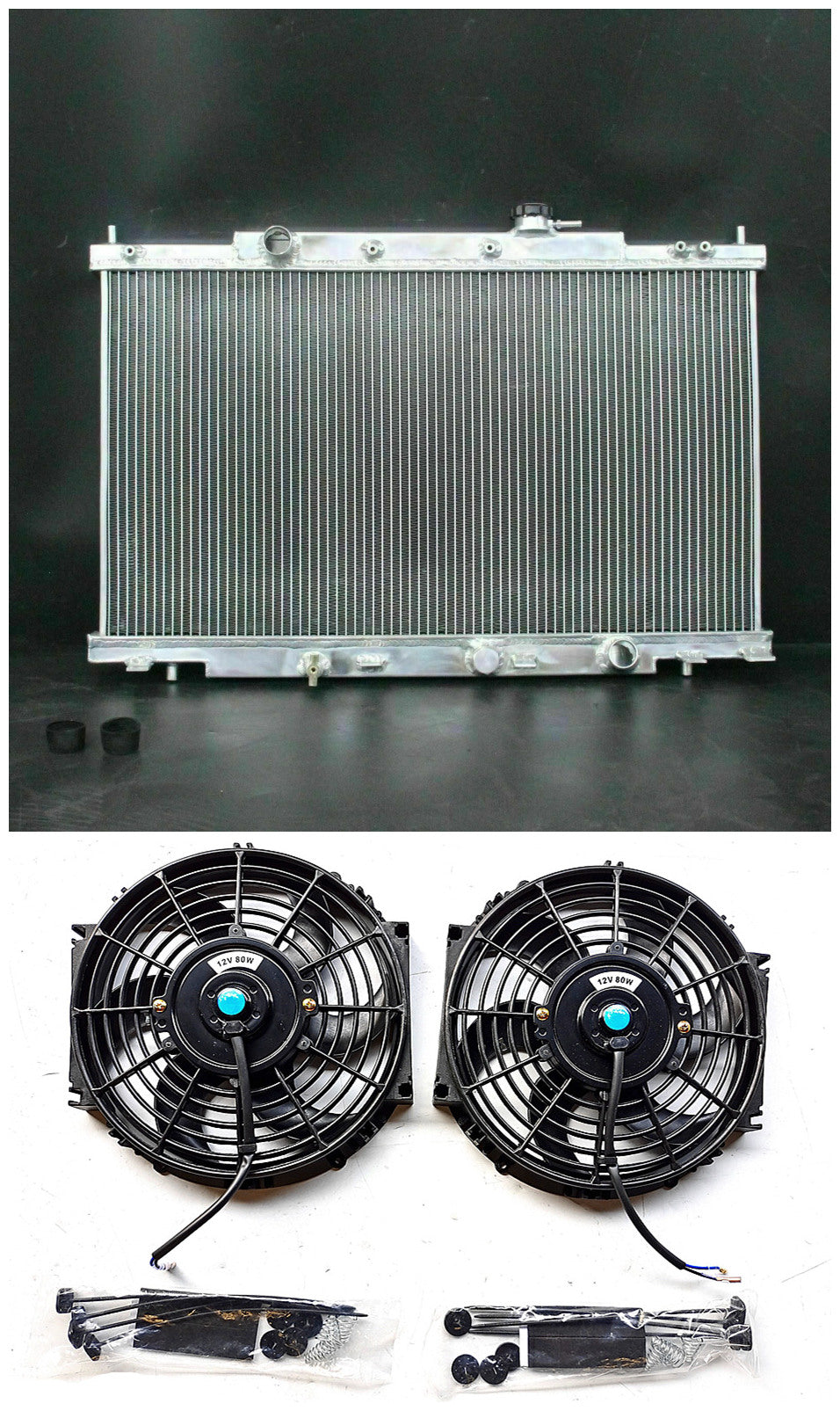 GPI Aluminum Radiator & Fans For 2002-2006 Honda CRV / 2003-2006 Honda Element 2.4L L4 AT 2004 2005 2006