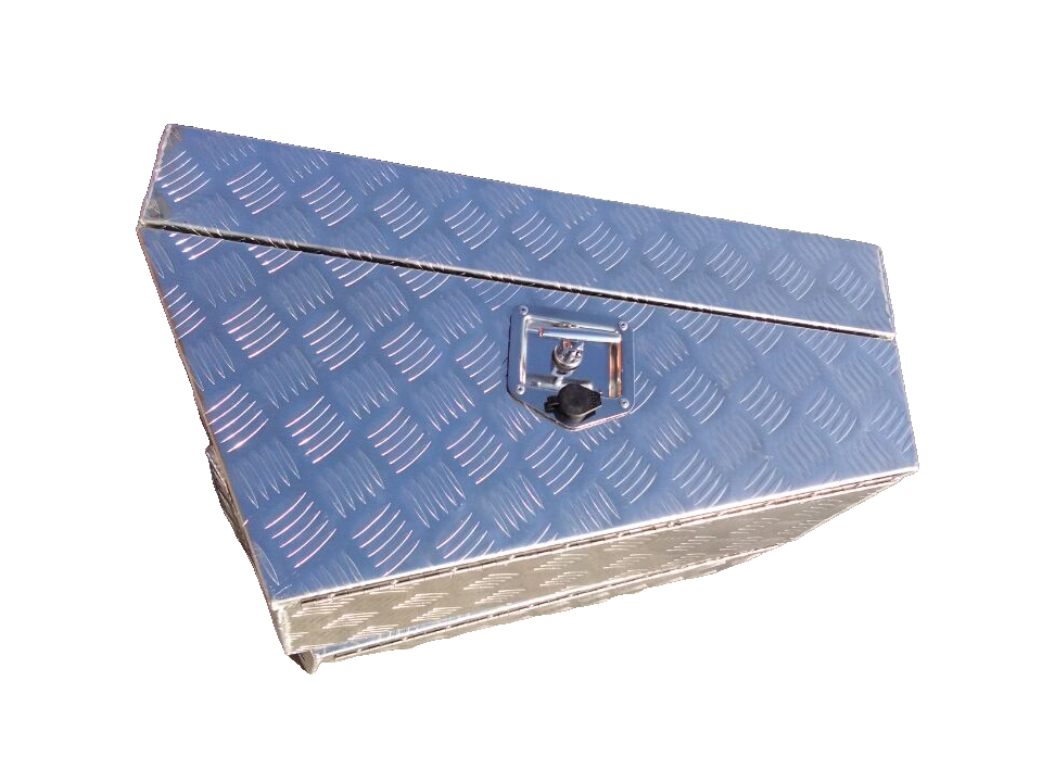 30''x10''x18'' Aluminium Pair Of Under Body Tool Box Under Tray 4Wd Mrt2S With Lock And 2 Keys - Silver