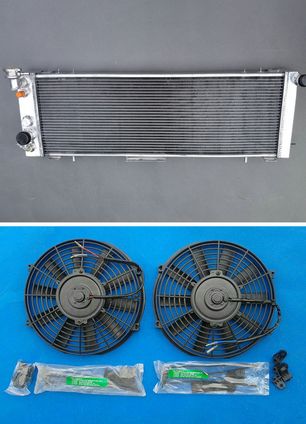 FOR 3Rows Aluminum Radiator 1991-2001 Jeep Cherokee XJ / Wagoneer Truck+2*Fans