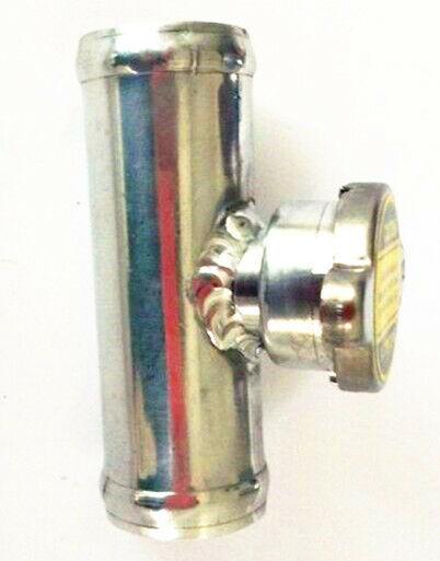 38MM POLISHED ALUMINUM IN LINE RADIATOR HOSE FILLER NECK CAP 1-1/2"