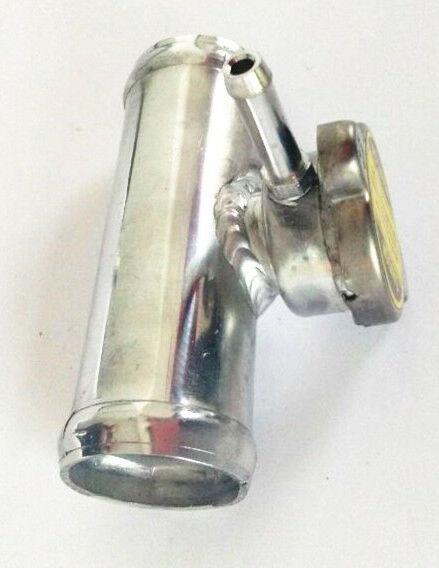 38MM POLISHED ALUMINUM IN LINE RADIATOR HOSE FILLER NECK CAP 1-1/2"
