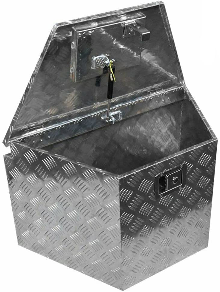 15.2" X 29" X 18"(736mmx420mmx460mm) Aluminum Truck Pickup Underbody Tool Box Tongue Trailer Storage