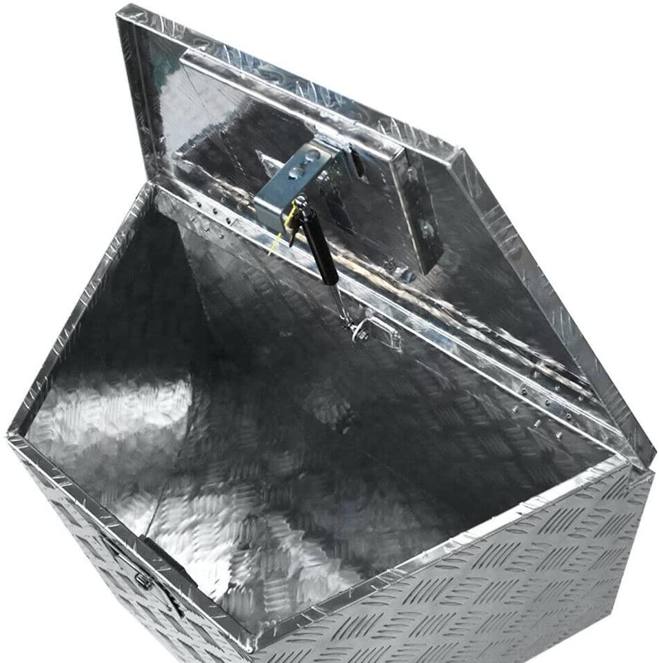 15.2" X 29" X 18"(736mmx420mmx460mm) Aluminum Truck Pickup Underbody Tool Box Tongue Trailer Storage