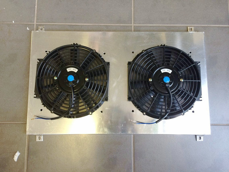 Aluminum Radiator + Shroud Fans For 1970-1981 Pontiac Firebird Trans Am V8 4.3L/4.9L/5.0L/5.7L/6.6L/7.5L 265 301 305 350 400 455