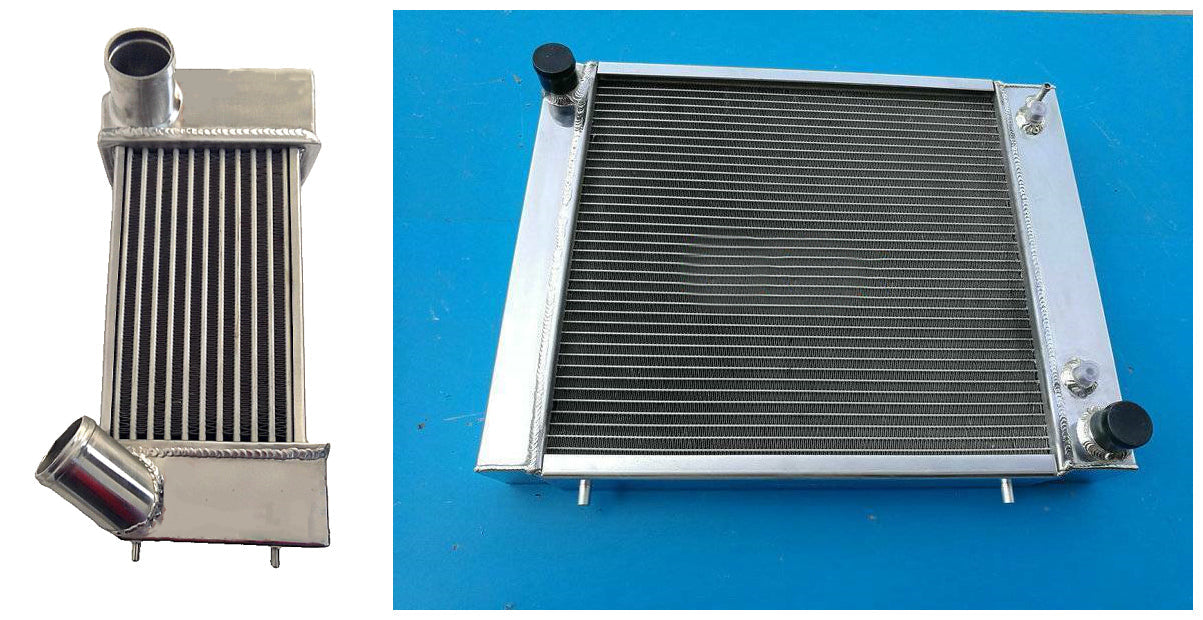 Aluminum Radiator & Intercooler for 1989-1994 Land Rover Defender & Discovery 200 TDI 2.5 Turbo diesel BTP1823 1989 1990 1991 1992 1993 1994