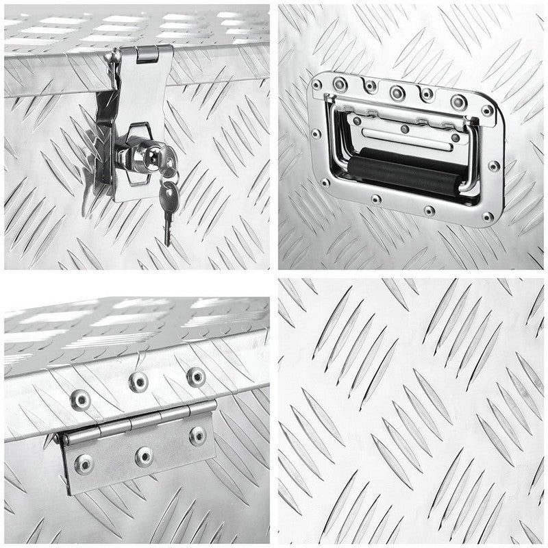 39"× 13"×10" (990 ×330 ×254mm) Aluminum Pickup Truck Heavy Duty Tool Box Trunk Bed Storage