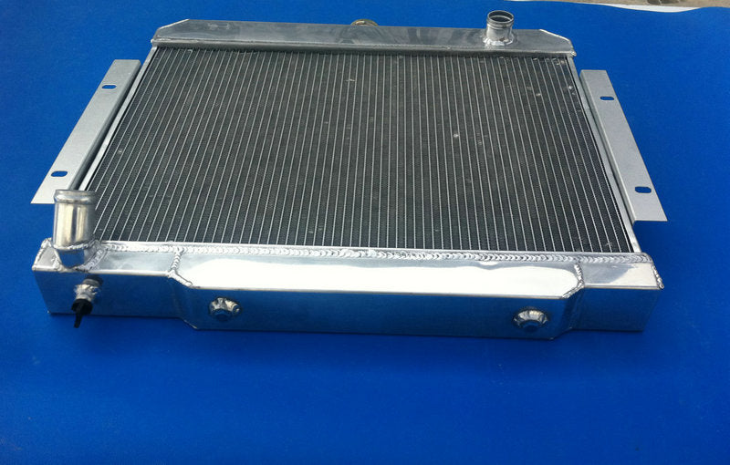 3 ROWS ALUMINUM RADIATOR + FANS for 1970-1985 Jeep CJ CJ5 CJ6 CJ7 3.8L-5.0L 71 72 73 74 75 76 77 78 79
