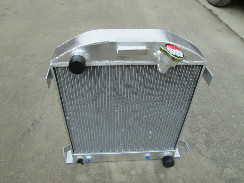 3 ROW All Aluminum Radiator + Fan For FORD CHOPPED CHEVY ENGINE 1932
