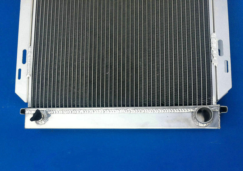 Aluminum Radiator+ Shroud & 2*Fans For 1979-1993 Ford Mustang Futura/Fairmont/LTD 2.4/3.8/5.0L I6/V6/V8 81 82 83 84 85 86 87 88 89 79