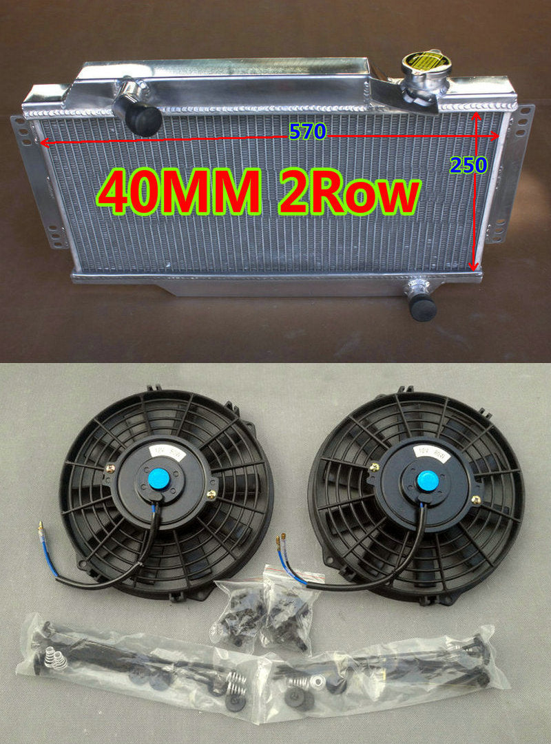 40mm Racing Aluminum Radiator & fans for Triumph Spitfire MARK 3/4 1500 MKIII/IV manual 1964-1978 1.3/1.5L