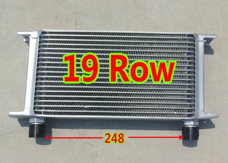 Performance Silver Universal OilCooler FOR 19 Row AN-10AN Engine Transmission Racing Oil Cooler Mocal style