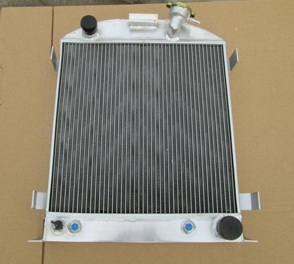 3 ROW All Aluminum Radiator + Fan For FORD CHOPPED CHEVY ENGINE 1932