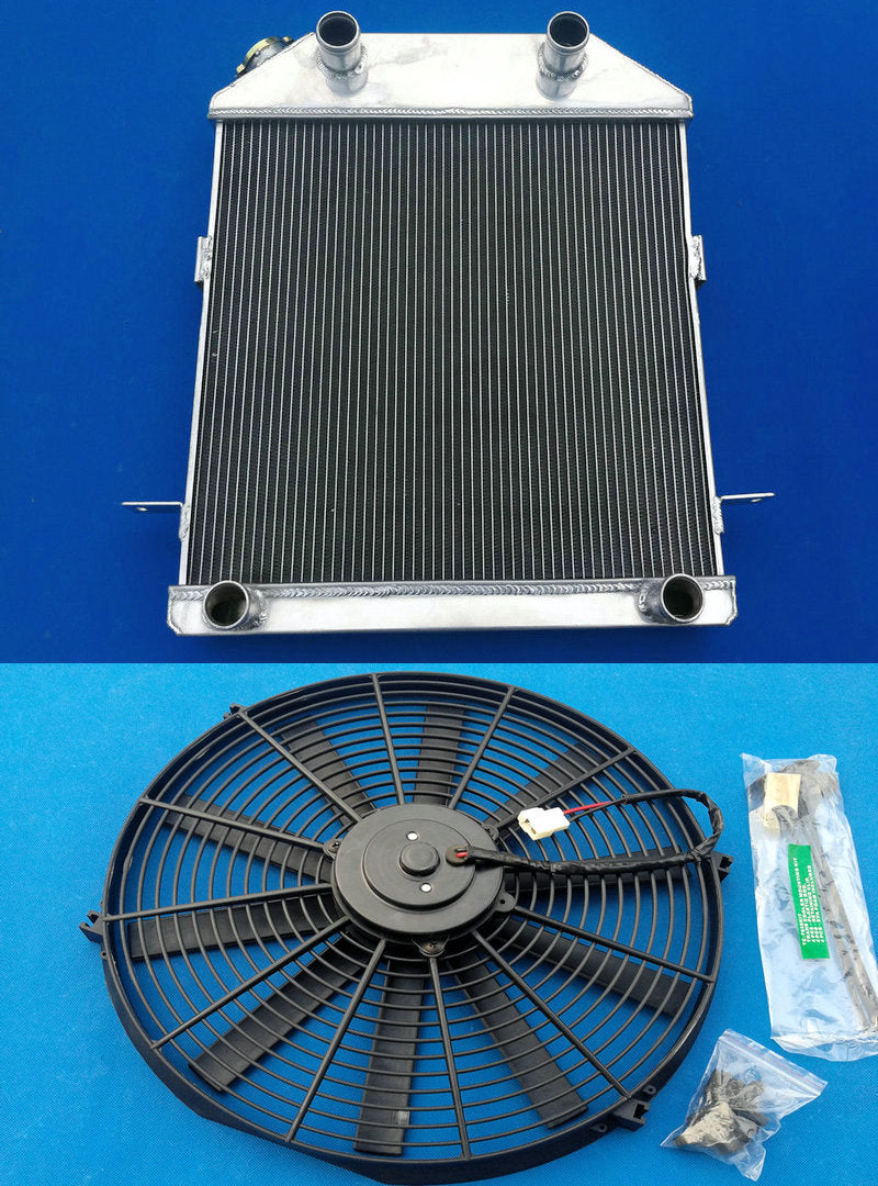 3 ROW Aluminum Radiator + Fan For Ford / Mercury Car Flat Head V8 1939 1940 1941 Flathead L-head V8 Deluxe Sedan /Super Deluxe