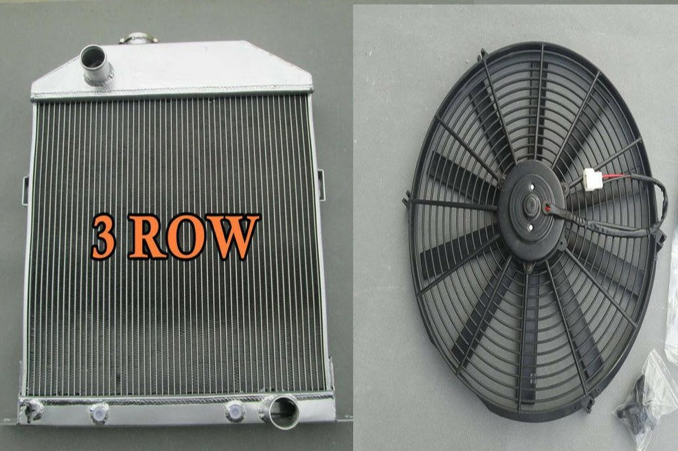 ALUMINUM RADIATOR 1942-1948 Ford/Mercury Cars w/Chevy Engine 1945 1946 1947 +fan - CHR Racing