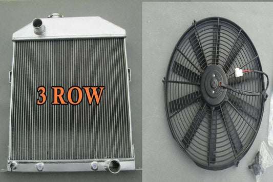 ALUMINUM RADIATOR 1942-1948 Ford/Mercury Cars w/Chevy Engine 1945 1946 1947 +fan - CHR Racing