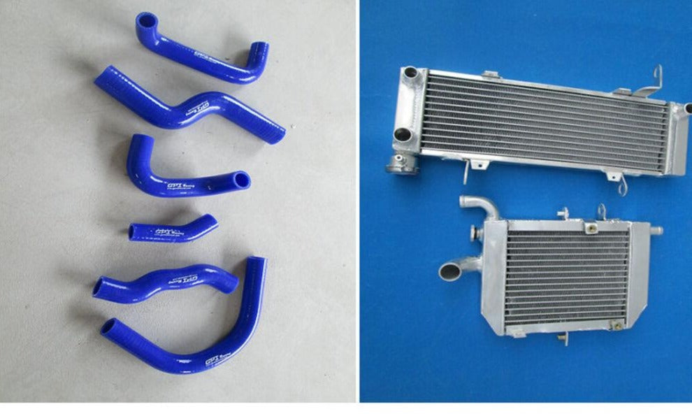 radiator AND hose FOR HONDA RVF400 NC35 NC30 VFR400 lower with fan bracket - CHR Racing