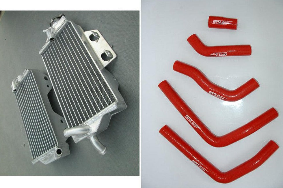 Aluminum Radiator & hose for Honda CR125 CR125R CR 125 R 2005 2007 2006 05 BLUE - CHR Racing