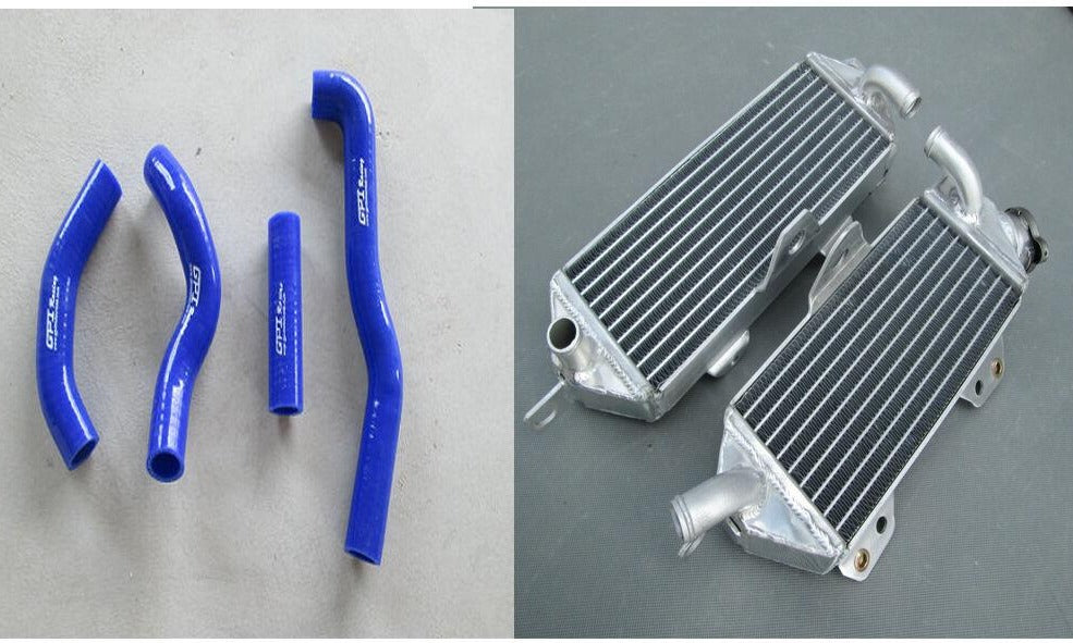 NEW Aluminum Radiator and RED hose for KAWASAKI KX250 KX 250 1988 1989 88 89 - CHR Racing