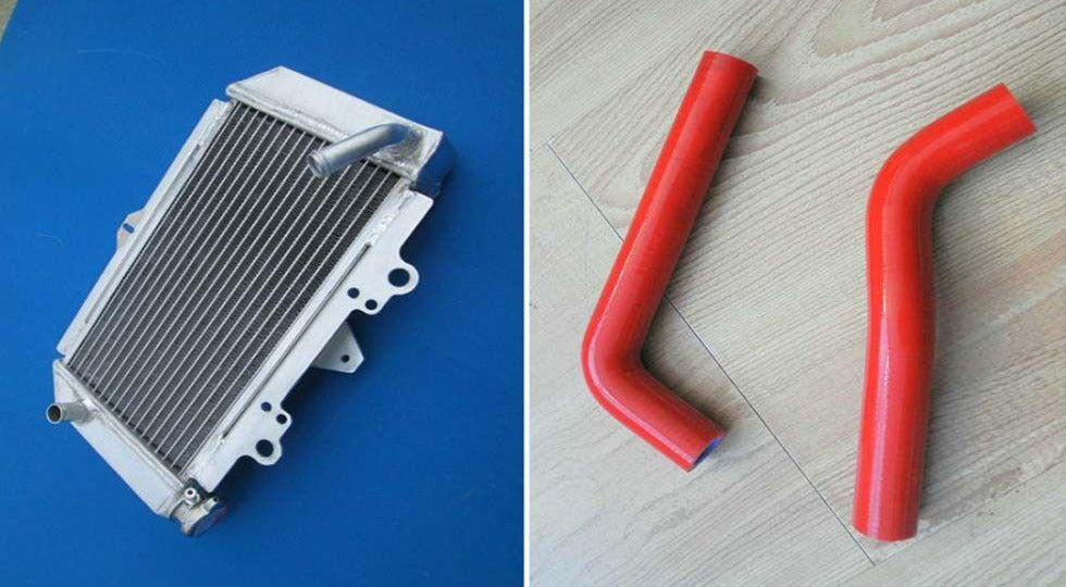 For Yamaha YFZ450 YFZ 450 Aluminum Radiator & red hose 2004 2005 2006 2007 2008 - CHR Racing
