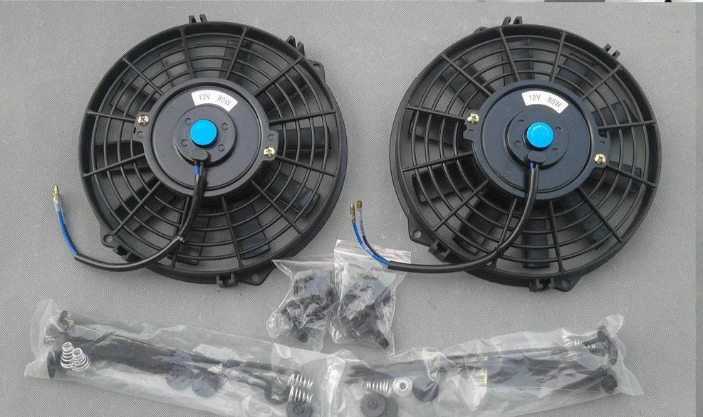 2 ¡Á 7" inch Universal Electric Radiator RACING COOLING Fan + mounting kit - CHR Racing