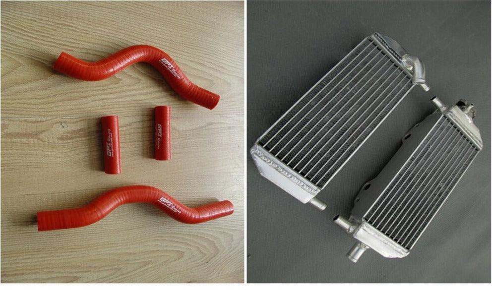 aluminum radiator and hose for Suzuki RM250 RM 250 2001-2008 2002 2003 2004 - CHR Racing