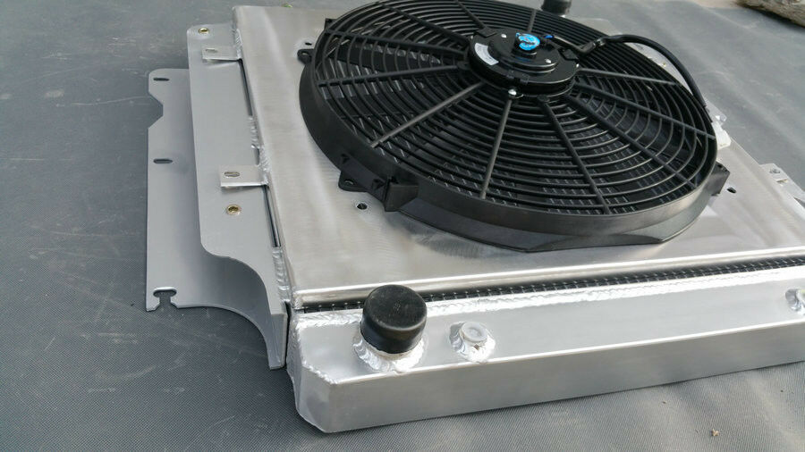 3 ROW Aluminum Racing Radiator & Shroud fan for 1987-2006 Jeep Wrangler YJ/TJ 2.4L-4.2L 1987 1988 1989 1990 1991 1992 1993 1994 1995 1996 1997 1998 1999 2000 2001 2002 2003 2004 2005 2006