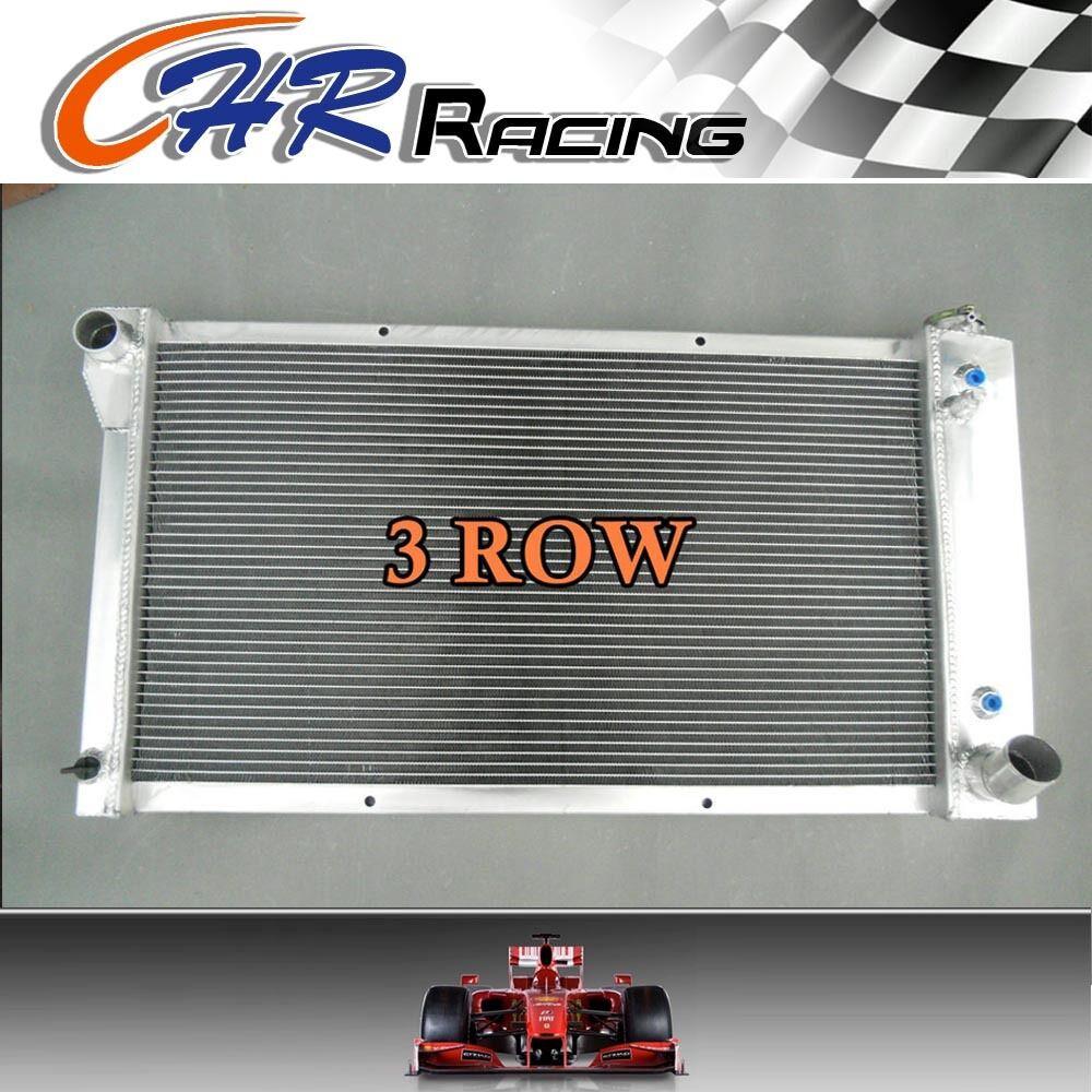 3 ROW Aluminum Radiator For 1967 -1972 68 Chevy C10 C20 K10 K20 K30+ SHROUD+FANS - CHR Racing