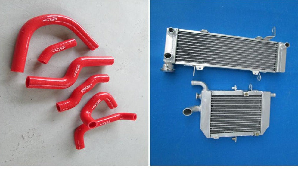 radiator AND hose FOR HONDA RVF400 NC35 NC30 VFR400 lower with fan bracket - CHR Racing