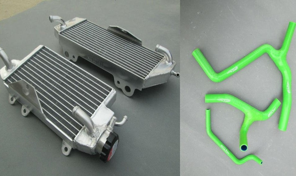 Aluminum Radiator and hose for KAWASAKI KXF450 KX450F KXF 450 2010 2011 10 11 - CHR Racing