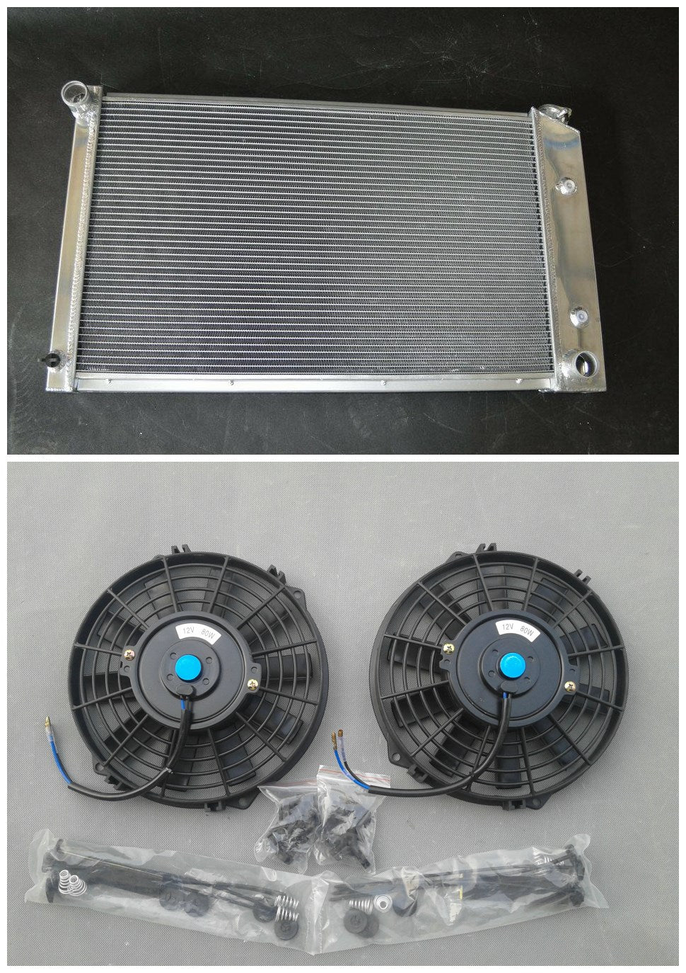 FULL Aluminum Radiator + 12" FANS for Pontiac Firebird Trans Am 1970-1981 1976 1977 1978