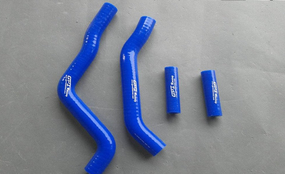 FOR KAWASAKI KX125 KX 125 03 04 2003 2004 SILICONE RADIATOR HOSE BLUE - CHR Racing
