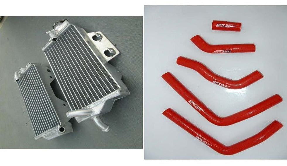 Aluminum Radiator & hose for Honda CR125 CR125R CR 125 R 2005 2007 2006 05 BLUE - CHR Racing