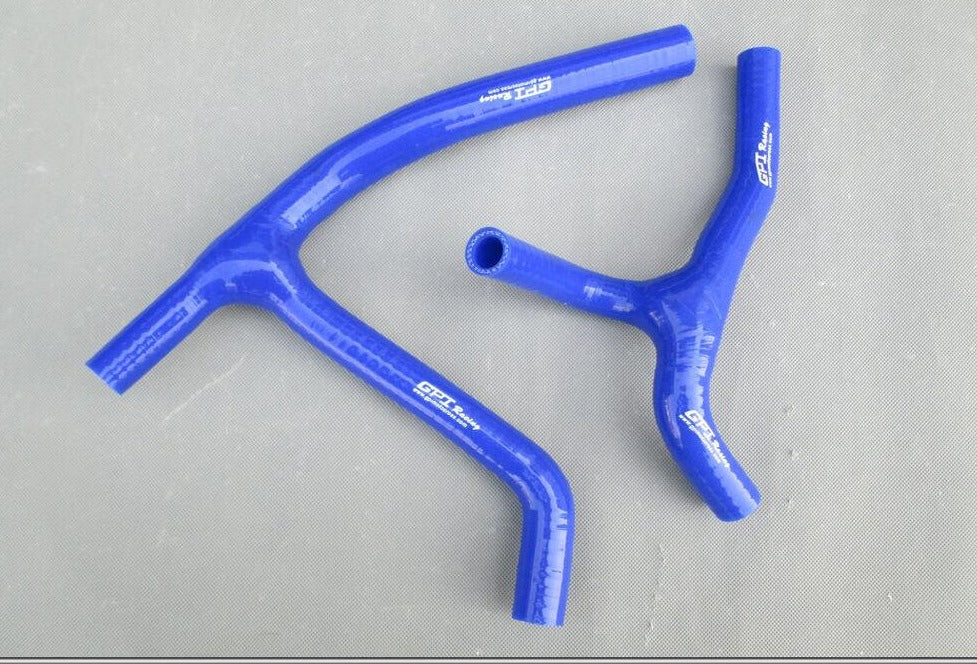 for KAWASAKI KXF450 KX450F KXF 450 06 07 08 2006 2007 2008 silicone Y hose blue - CHR Racing
