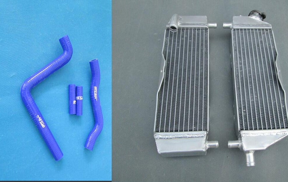 aluminum radiator and hose for Kawasaki KX250 KX 250 2-stroke 2005 2006 2007 - CHR Racing