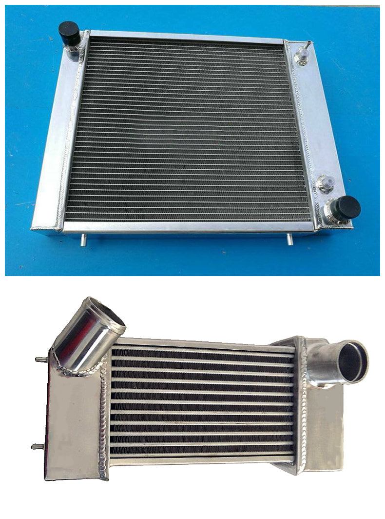 Aluminum Radiator & Intercooler for 1989-1994 Land Rover Defender & Discovery 200 TDI 2.5 Turbo diesel BTP1823 1989 1990 1991 1992 1993 1994