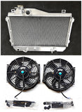 Aluminum Radiator & FANS For 1981-1986 Toyota Celica Coupe A6 Supra 2.8L AT/MT 1981 1982 1983 1984 1985 1986