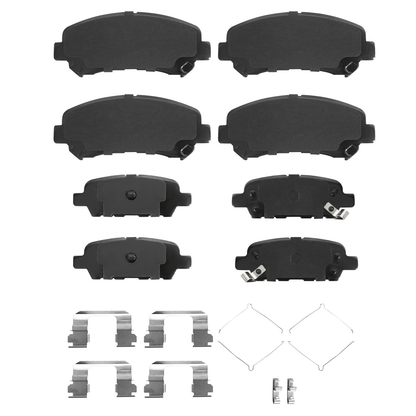 Front Rear Ceramic Brake Pads w/Hardware Kit \n fit Nissan Sentra Maxima Juke