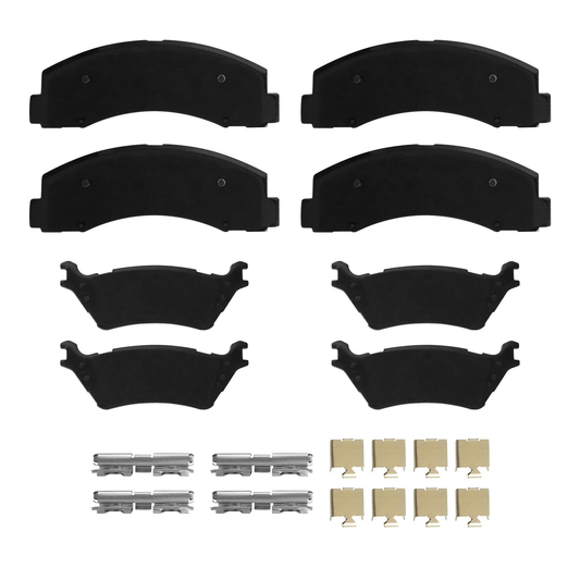 Front and Rear Left and Right Ceramic Brake Pads Kit for 2012  - 2020 Ford F-150