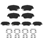 Front & Rear Ceramic Brake Pads w/Hardware for 2011-2015 Sonata Optima