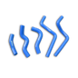 Blue Silicone Radiator hose for Honda CR125 CR 125 CR125R 2000 2001 2002