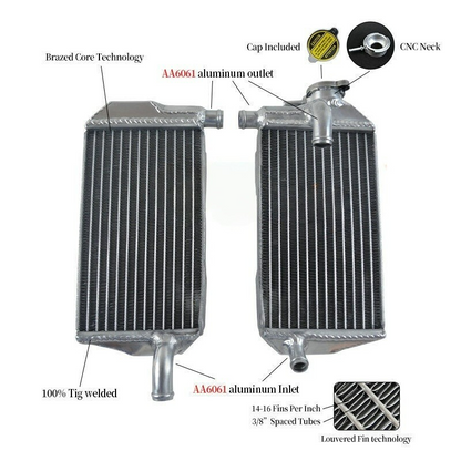 For Honda CRF450R/CRF450RWE/CRF450RX Aluminum Radiator 2021-2023 2022