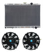 Aluminum Radiator + Fans For 1992-1997 Mitsubishi Lancer EVO1 EVO2 EVO3 4G63T MT  Manual 1993 1994 1995 1996