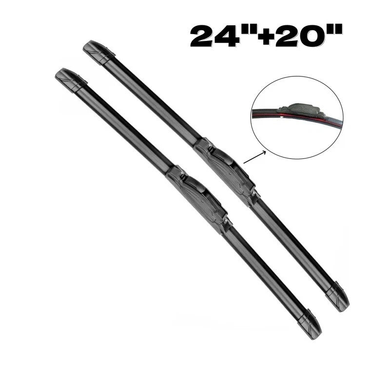 pair 24"+20" All Season Beam Windshield Front Wiper Blades