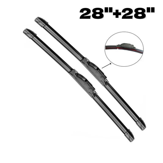 2 pieces All Season 28"+28" Inch Bracketless Windshield Wiper Blades J U HOOK