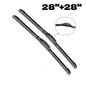 2 pieces All Season 28"+28" Inch Bracketless Windshield Wiper Blades J U HOOK
